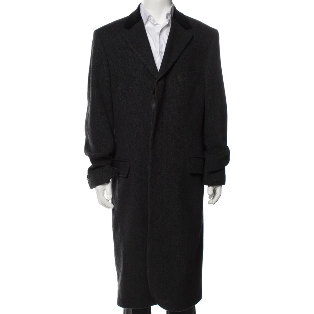 Ralph Lauren 100% Wool Black Overcoat